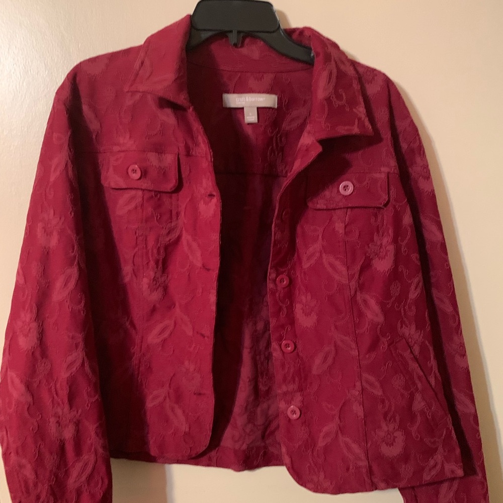 Croft & Barrow flower embroidered Jean jacket!!